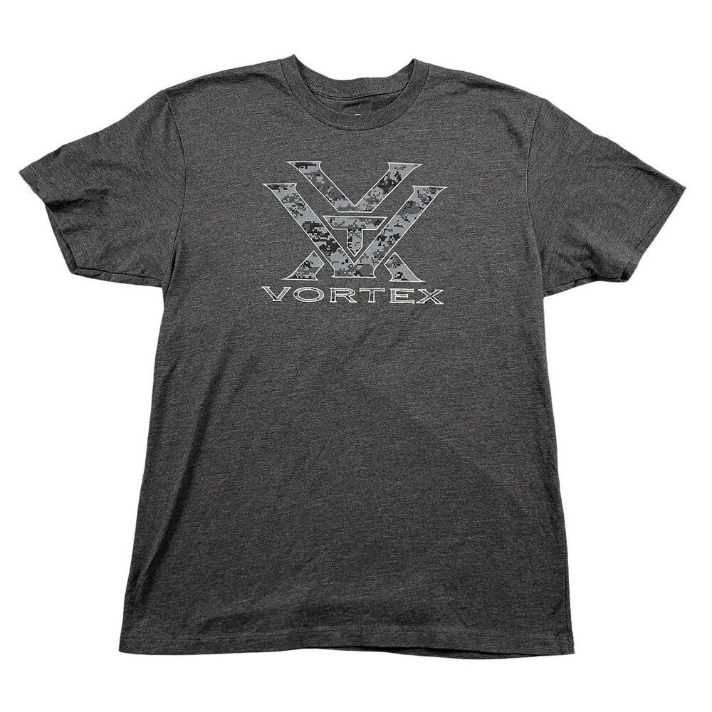 Vortex Camo Logo‎ T-Shirt Mens Medium Grey Tee